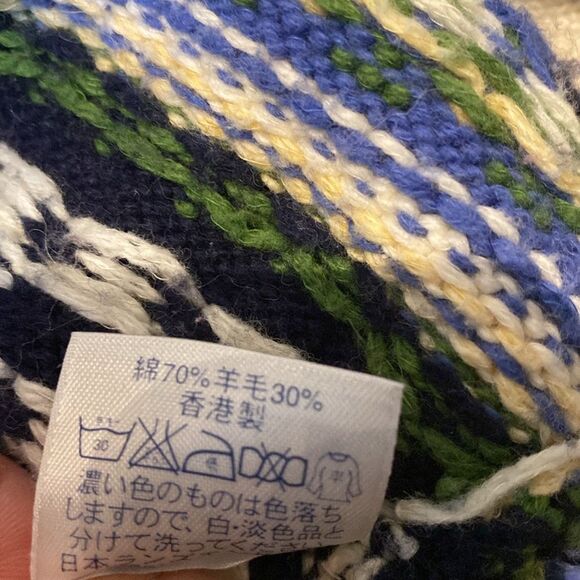 Land’s End Wool Blend Nordic Fair Isle Full Zip Sweater M - Picture 8 of 9